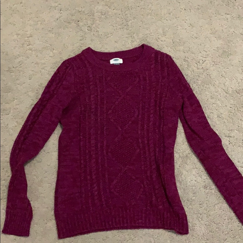 cranberry sweater